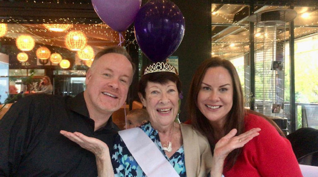 Cecilia with her son David and daughter Andrea