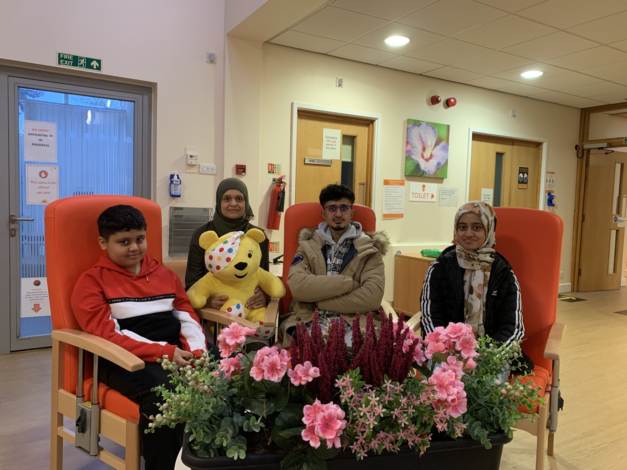 Anees, Vanessa with Pudsey, Awais and Sabaa