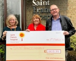 Maureen Ballard with Georgie and her partner Neil Duggan (cropped)