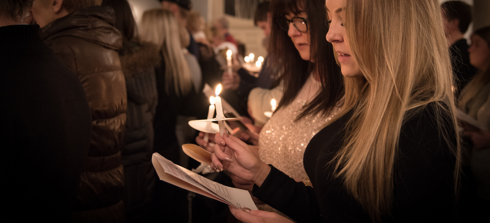 Brentwood - ladies with candles (cropped)