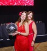 Mercedes and Frankie with the Glitter Ball trophy