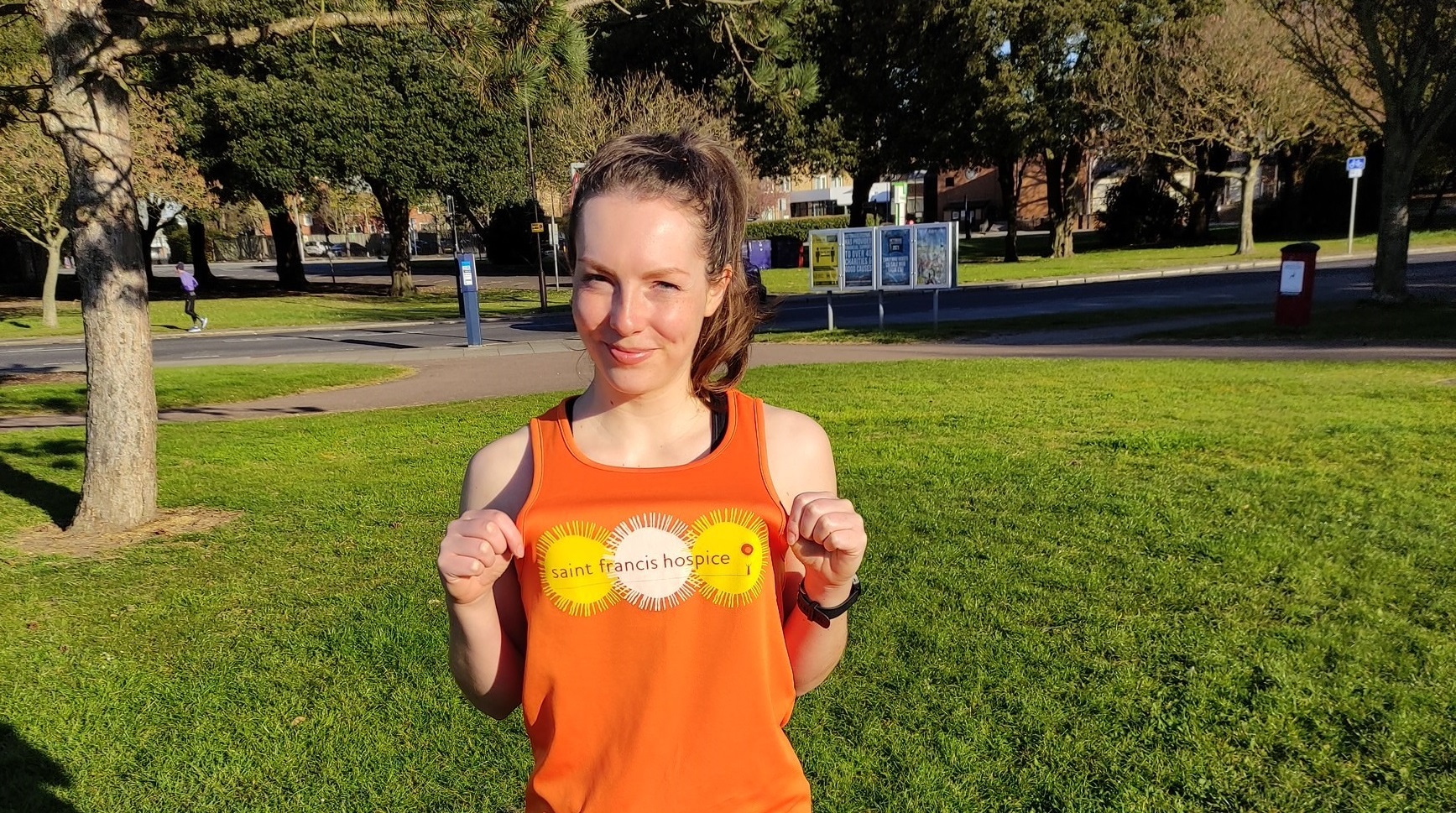 Els Green in her SFH running top - Copy crop