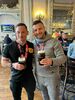 London Marathon 2024 - Ben and Deano enjoying a beer
