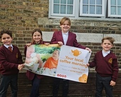Left Jensen Clayden, centre Head Boy Tom Marshall, Head Girl Katie Snow, far right Aston Clayden (cr