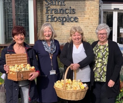 Fundraiser Maureen Ballard with members of the Great and Little Warley WI 2