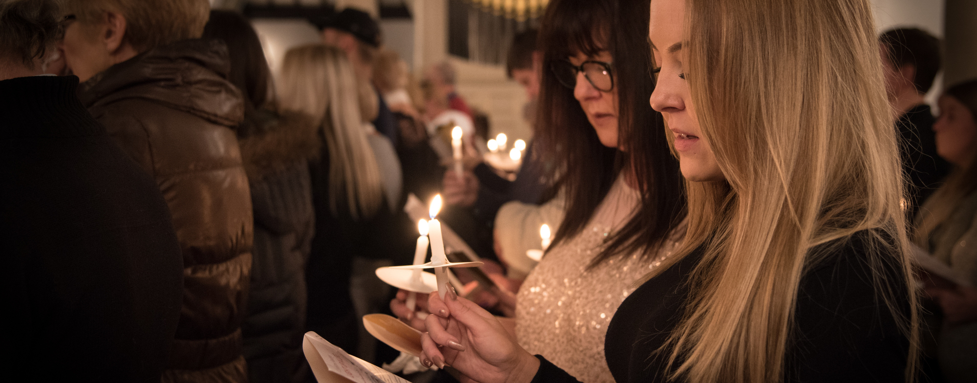 Brentwood - ladies with candles (cropped)