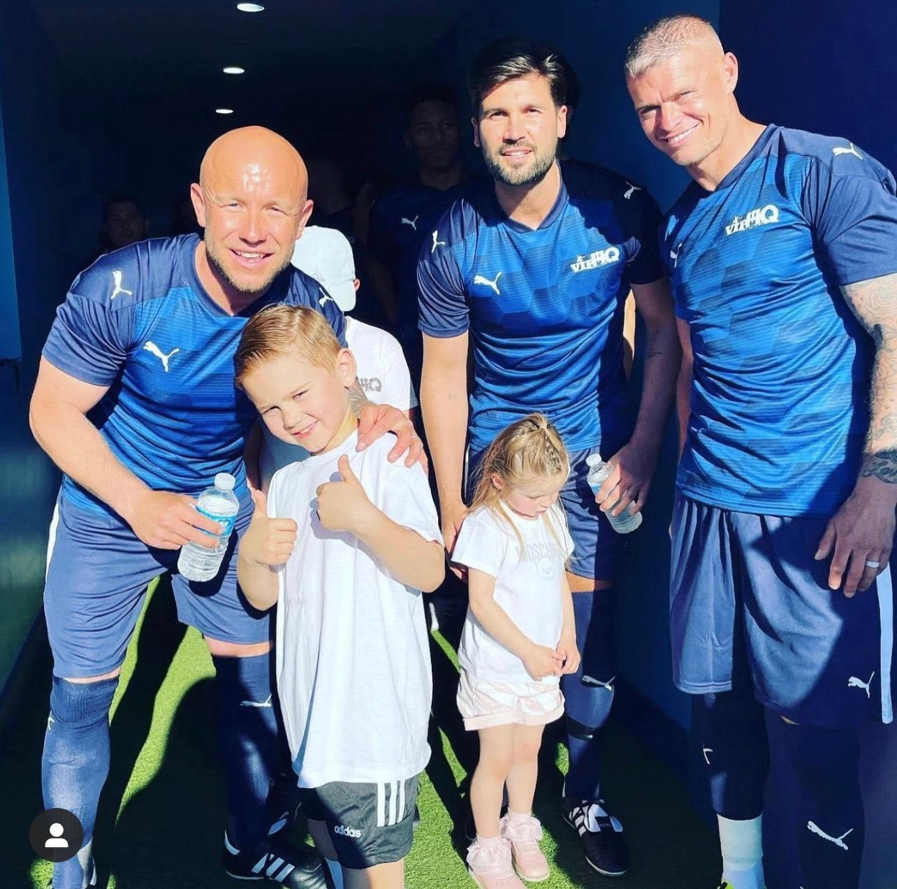 L-R Danny-Lew Finch DAn Edgar  Paul Konchesky George and Poppy